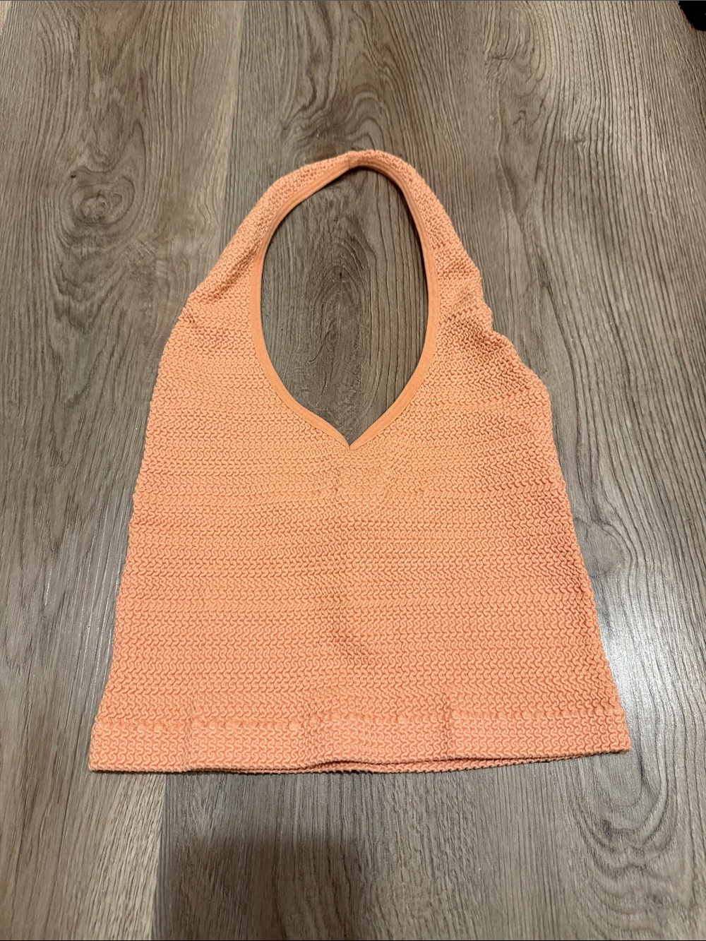 Sunday Best Peach Knit Crop Tank
